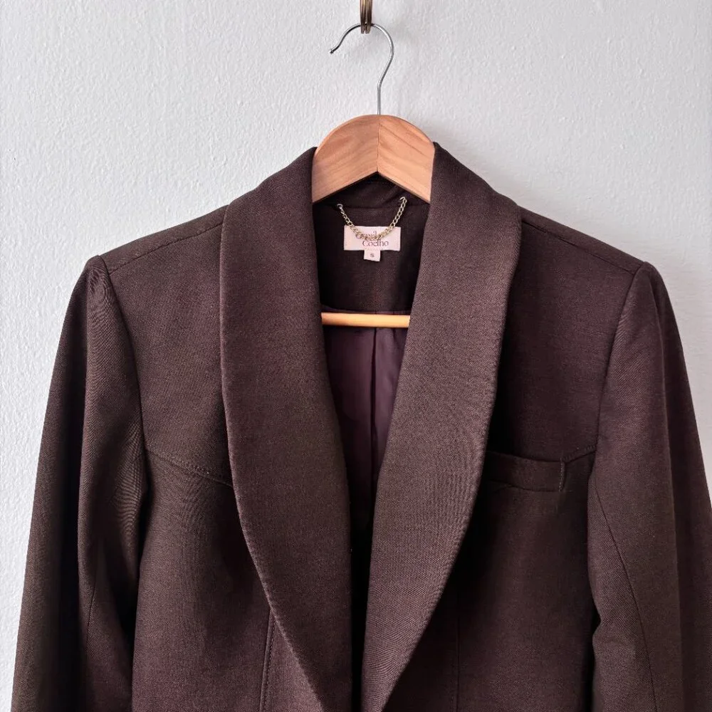 Camila Coelho Mireia Tailored Jacket in Brown